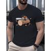 German Fitness Holz Chainsaw Pure Cotton Short Sleeve Men's Clothing
