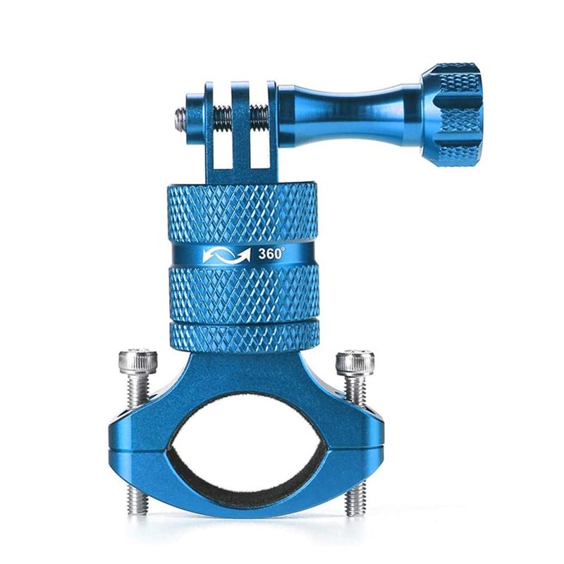 360 Degrees Rotary Aluminum Bike Bicycle Handlebar Mount for Gopro Hero 13 12 11 10 9 4Session 1/4 Screw Action Camera Mounting