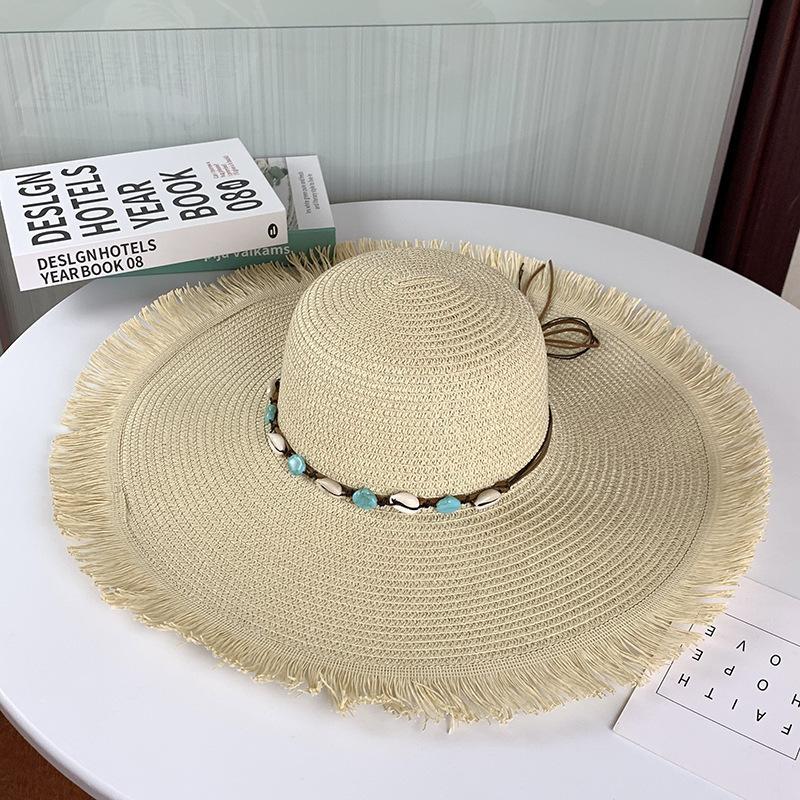 Summer Sun Protection Big Brimmed Straw Hat Women's Versatile New Sun Hat Anti UV Face Shading Sun Hat