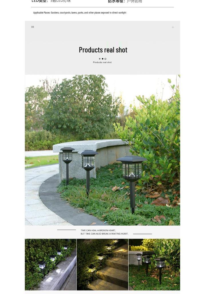 Solar Outdoor Decorative Post & Wall Light, Rainproof, Dual-Purpose for Fences, Villas, Courtyards, and Lawns