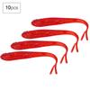 10pcs Freshwater Seawater PVC Fishing Bait 13cm Lifelike Soft Lures Accessory (Red)