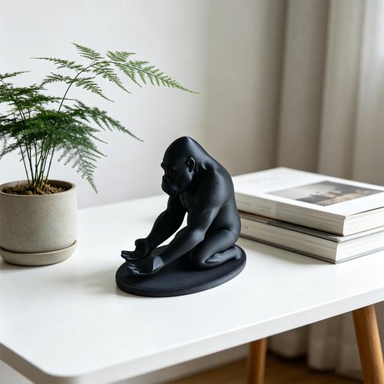 Handy-Ständer Schimpanse Ornamente Form 3D-Druck Ergonomischer Halter Anti-Rutsch-Basis