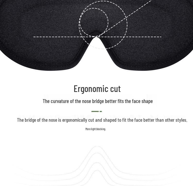 2021 Unisex 3D Adjustable Silk Sleep Mask with Nose Wing