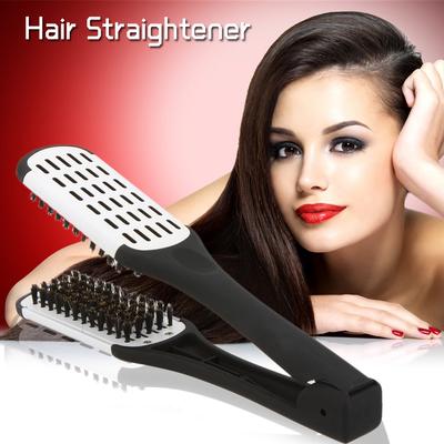 Žehlička na vlasy Profesionální kadeřnický nástroj Duplex Brush Svorka na narovnání vlasů
