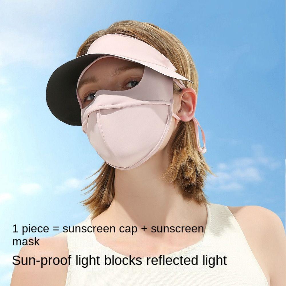 Anti-UV Women's Sunscreen Face Mask Ice Silk Face Cover Mask  for Cycling Bike Motorcycle