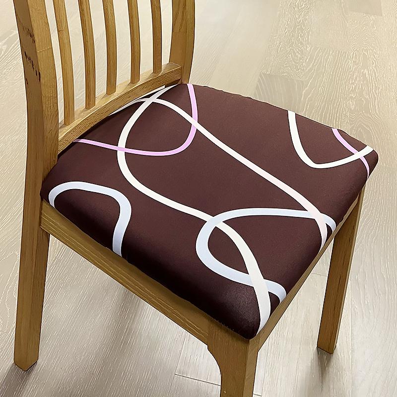 Potahy na židle do jídelny Strečový potištěný potah na jídelní židli Polstrovaný sedák na židli Slipcovers pro kuchyň, kancelář 1 ks