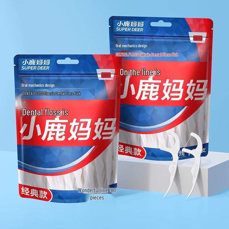 Fawnmum Ultra-Fine Round Dental Floss Sticks - 400 Count