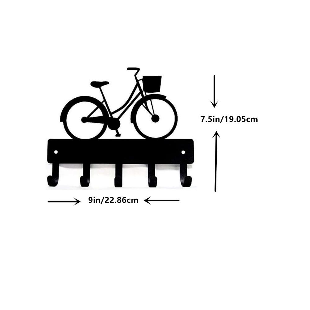 Wrought Iron Bicycle Key Holder Hook Wall Mounted Entryway Decor 1 Piece