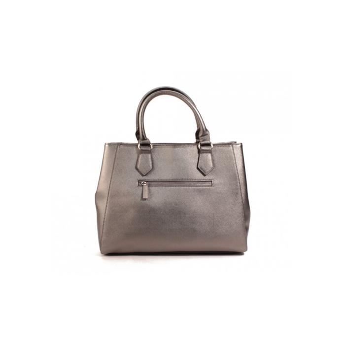 Sac Cabas - Christian Lacroix - BILLY 8 - Gris Métallique - Bandoulière Amovible - Pochettes Zippées