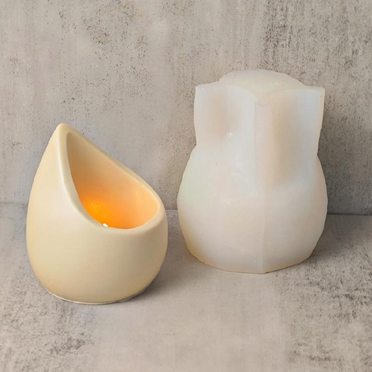 Silicone Crafts Moulds Raindrop Shaped Pen Holders Molds Candle Holders Mould