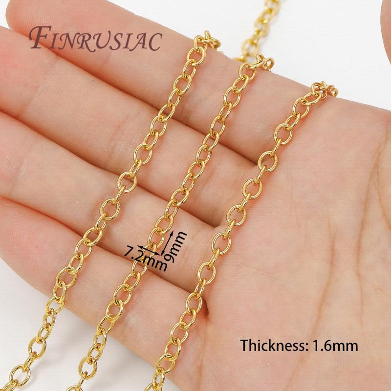 Multiple Styles 1 Meter 18K Gold Plated Brass Necklaces&Bracelets Chains Quality DIY Jewelry Accessories Chain For Needlework
