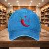 pc Adjustable Snapback Baseball Cap with Chili Pepper  EKG Design  Lightweight Unisex Hat Suitable for Sports Travel Street