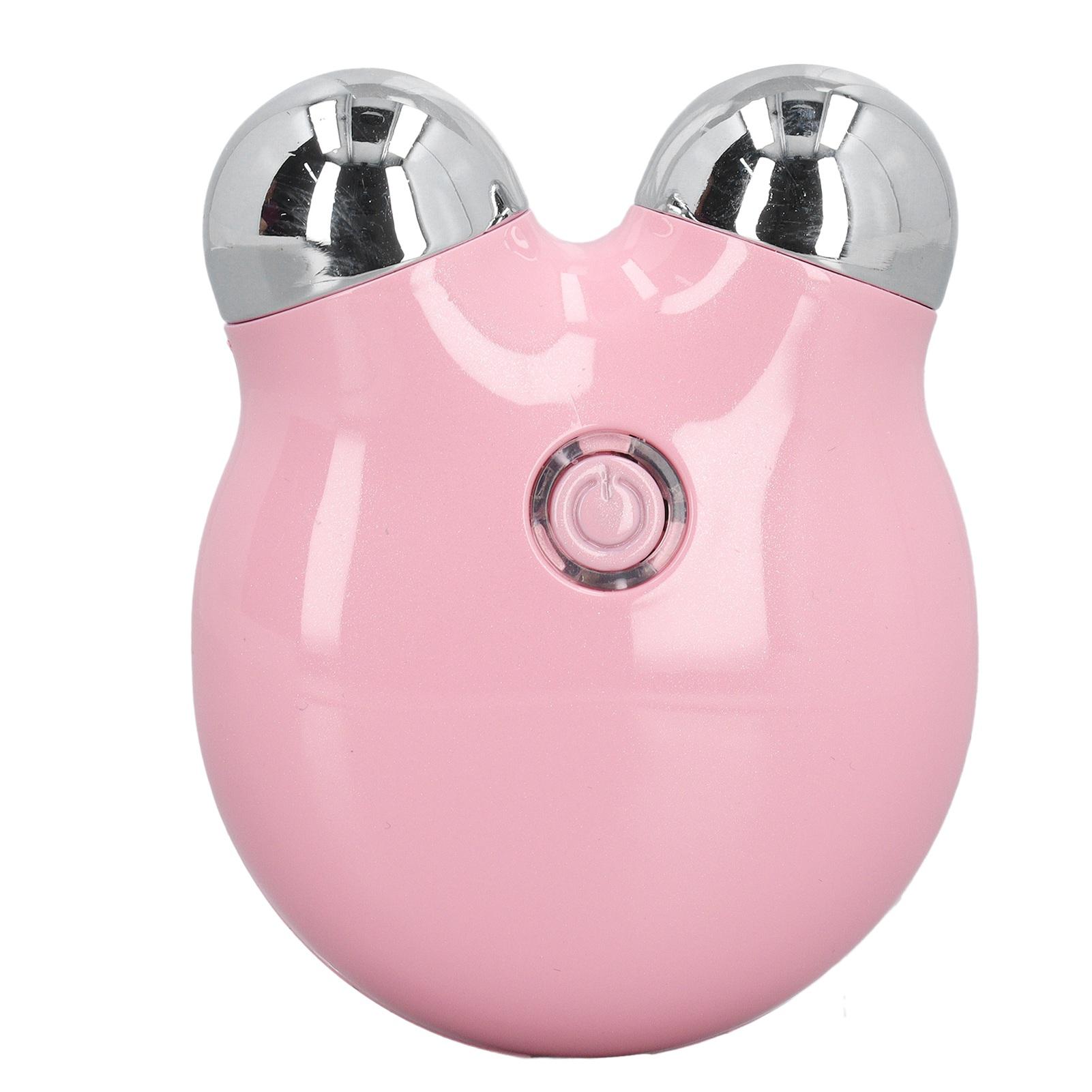 

Facial Massage Roller Device Skin Lifting Tightening Face Beauty Massage Roller with Double Balls рожевий