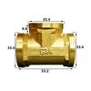 Raccordo a T a 3 vie in ottone DN20 3/4" BSP femmina su maschio, adattatore di accoppiamento per acqua, carburante, gas