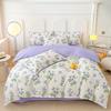 Pure Cotton Abraded Bedding Four-piece Set, Bed Sheet Quilt Cover, Dormitory Cotton Three-piece Set