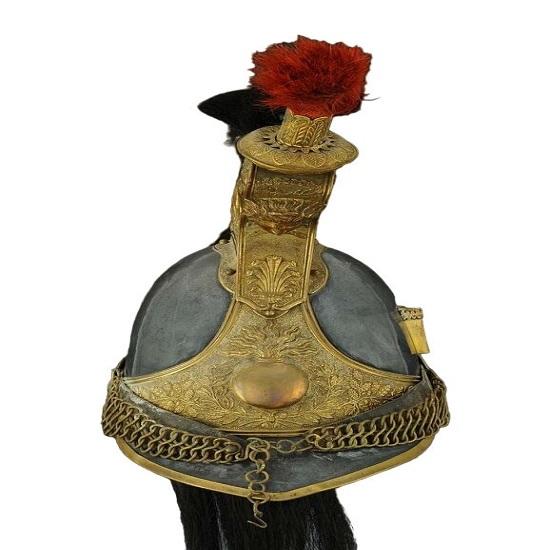 Kask ze skóry naturalnej Klasyczny wojskowy przedmiot kolekcjonerski Kapelusz z XIX wieku Prezent kolekcjonerski dla entuzjasty historii