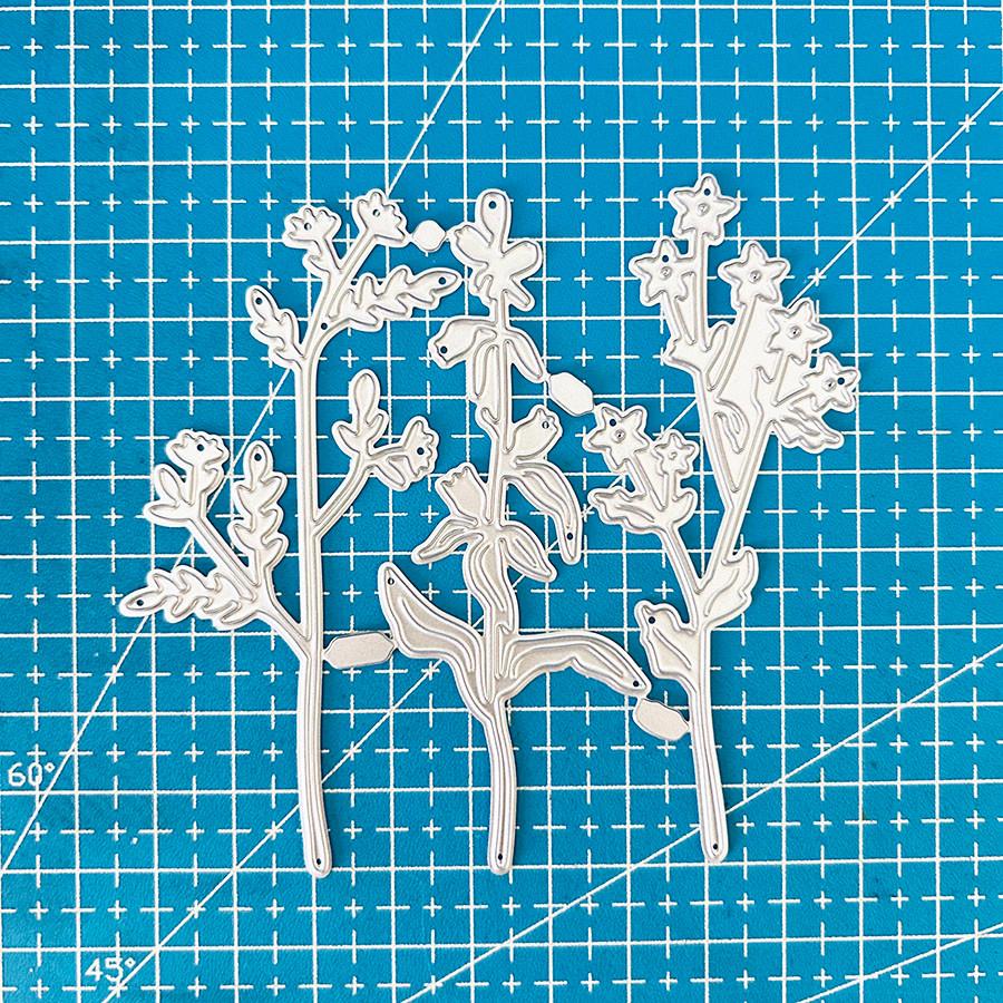 

3 шт. Цветы Металлические режущие штампы Трафареты для DIY Скрапбукинга Декоративное тиснение Рукоделие Шаблон для вырубки dies серебряный