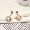 Stylish Socialite Diamond Stud and Pearl Drop Earrings, Detachable and Adjustable.