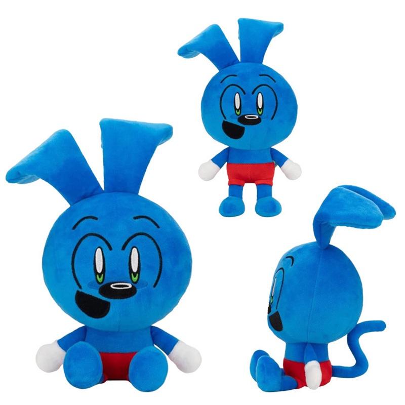 Riggy Plush Blue Rabbit Toy Cute Stuffed Animal Gift For Holidays 25cm Height