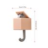Cute Animal Hook Adhesive Coat Hook Wall Mount 3.3lb Bearing Capacity Key Hook for Clothes Scarf Hat Towel Bag