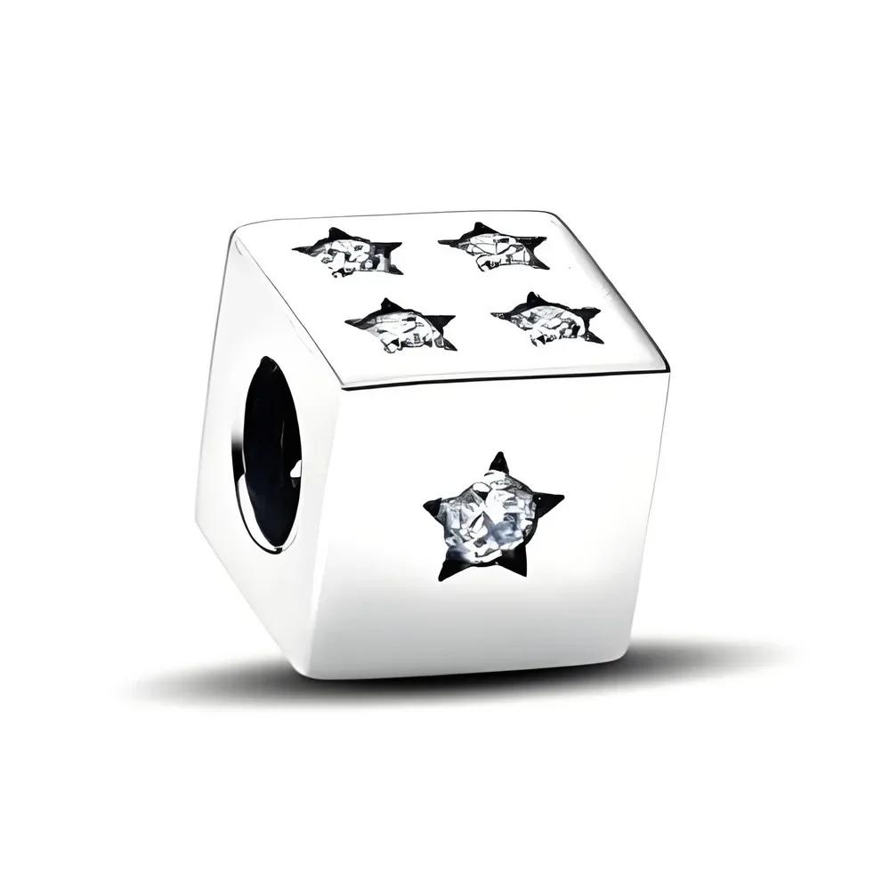 Copper Metal Romantic Stars and Moon Snowflakes Charm Bead Component Designed For High Quality Fine Jewelry Craft Making Compatible With Do It