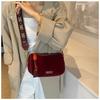 Maillard Retro Matte Small Bag Women's 2024 New Autumn Versatile Wide Shoulder Strap Messenger Bag Super Fire Dumpling Bag