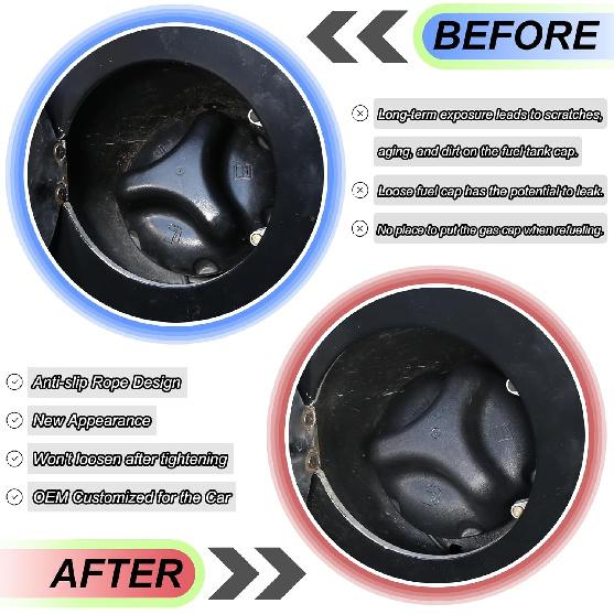 Gas Cap Fuel Cap Replace GT306 Compatible with Hummer H2 2004 2005 2006 2007, Hummer H3 2006 2007 2008 2009 2010, Hummer H3T 2009 2010, Fuel Tank Gas