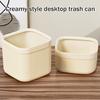 Garbage Can Plastic Desktop Trash Bin Large Capacity Wear-Resistant Trash Can for Office Bathroom Kitchen