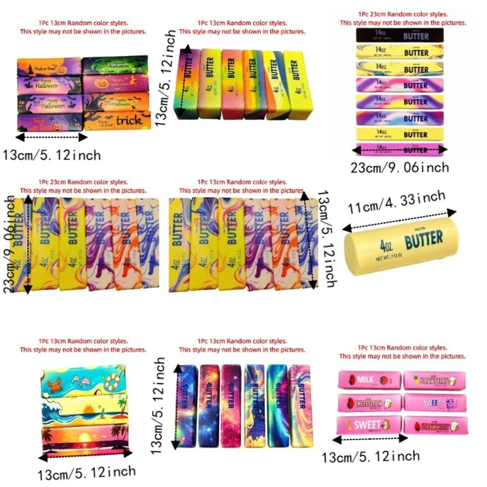 Creative Halloween Squishy Toy Colorful Slow Rebound Butter Stick Halloween Fidget Toy Office