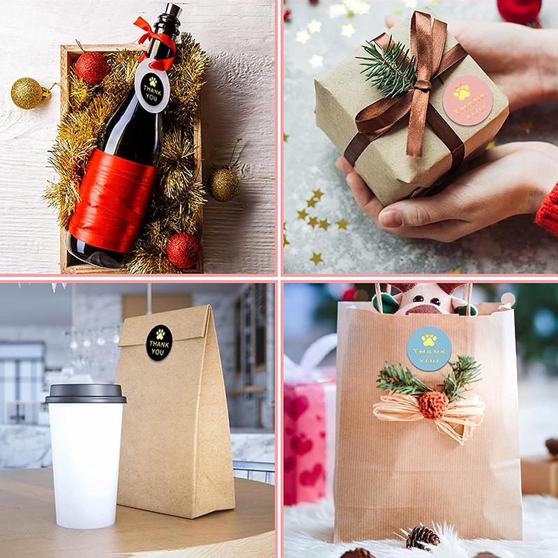 Dog Paws Print Sticker Thank You Labels Sealing Sticker Decorative Sticker Labels Envelope Sticker Animal Sticker