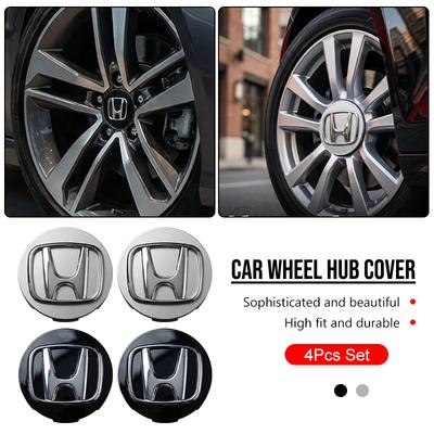 4PCS Car Badge Emblem Wheel Center Hub Caps Rim Hubcap Cover For Civic Fit Jazz Accord Pilot Passport Stepwgn CRV BRV HRV