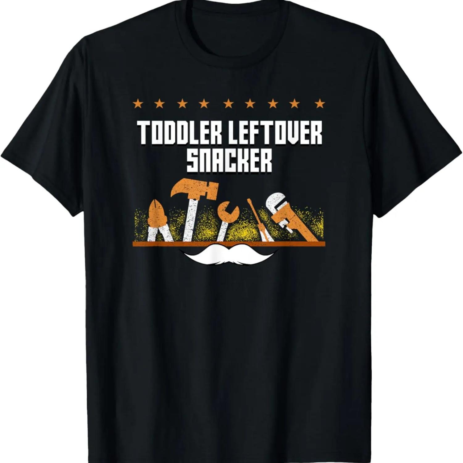 Toddler Leftover Snacker Daddy Funny Dad Humor Kids Memes T-Shirt S чёрный