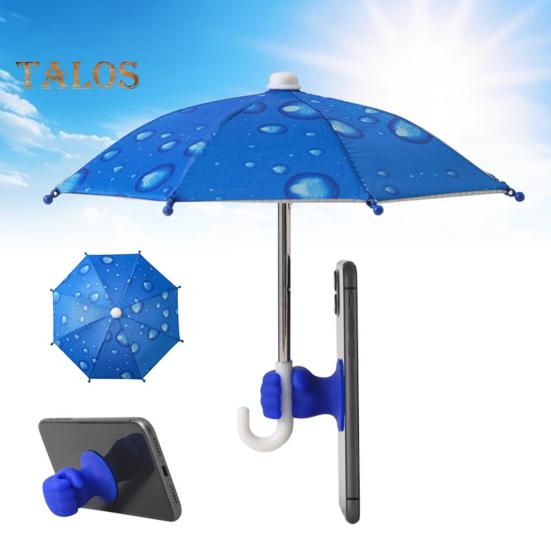 Ombrello per Telefono con Ventosa a Pugno Protezione UV Mini Universale Antivento Parasole Ombrello per Cellulare Accessori per Telefono