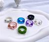 Cute Smile Frog Transparent Rings for Women Girls Funny Personality Wholesale Cartoon Animal Kawaii Ring Fashion Jewelry Gifts
