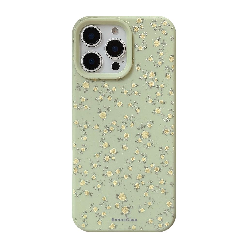 Yellow Small Floral Suitable for Apple 17 Mobile Phone Case 15promax Small Fresh Iphone16 Temperament 13 Silicone 11