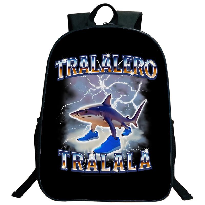 Tung Tung Tung Sahur Rucksack Italienischer Brainrot Cartoon Kinder Jungen Mädchen Studenten Schulrucksack Tralalero Tralala Teenager Umhängetasche