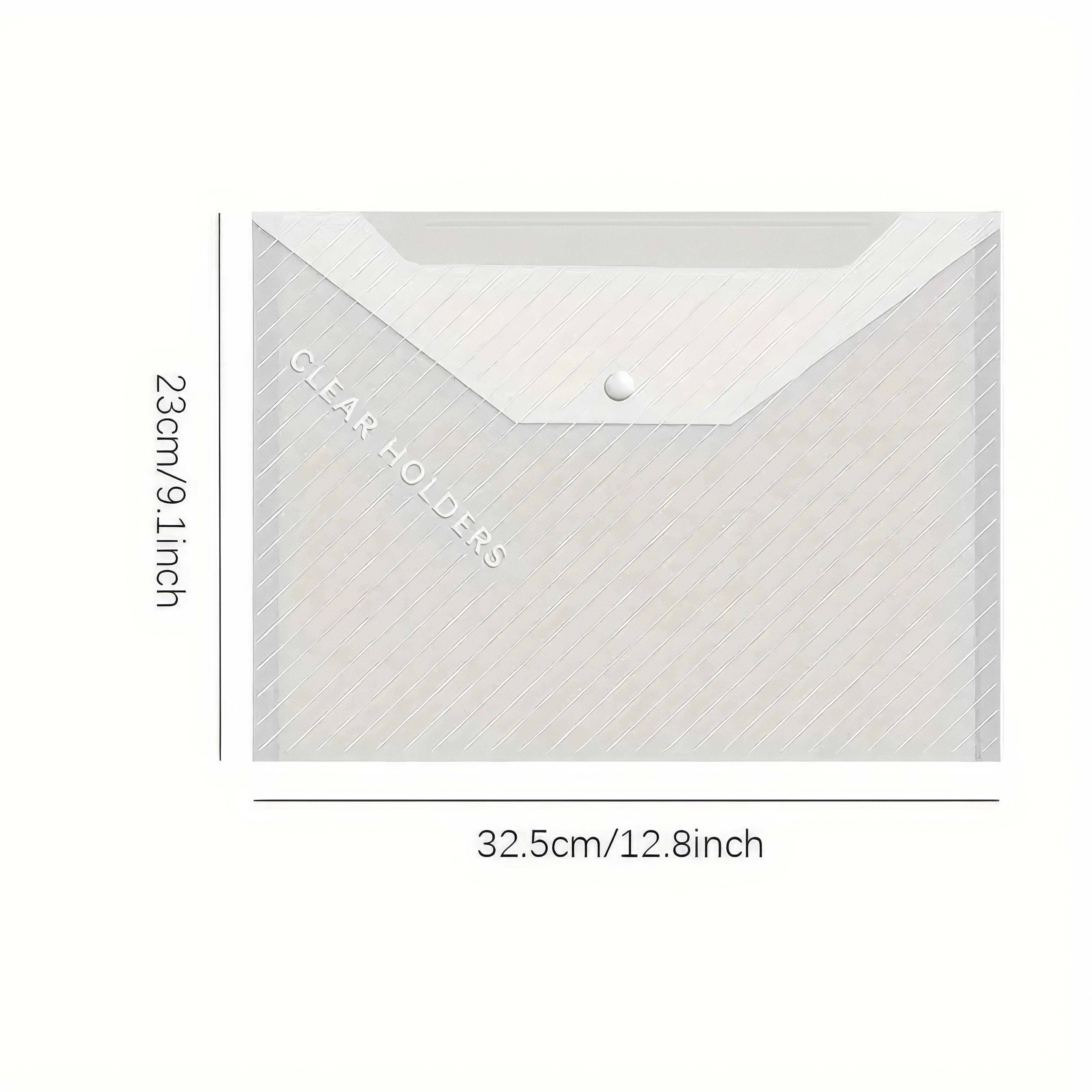 

1 Folded File Bags with Transparent, Durable and Easy To Open and Close, Suitable for Office Organization