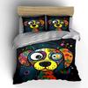 Colorful Dog Art Decor Set Soft Comfortable Duvet Cover Bedding Set Included 1*Duvet Cover & 2*Pillowcases, Gift