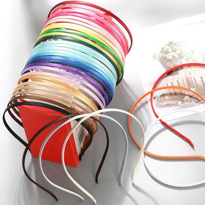 Dětská 5mm kovová čelenka potažená duhovou látkou pro DIY šperky