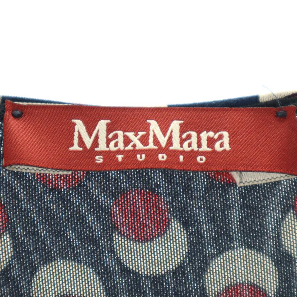 MAX MARA Overall handle French sleeve Knee-length dress S Navy Women Used