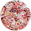 10/30/50/100pcs Red Cherry Girl Cartoon Aesthetic Graffiti Stickers Waterproof Retro Decals DIY Stationery Phone Case Laptop