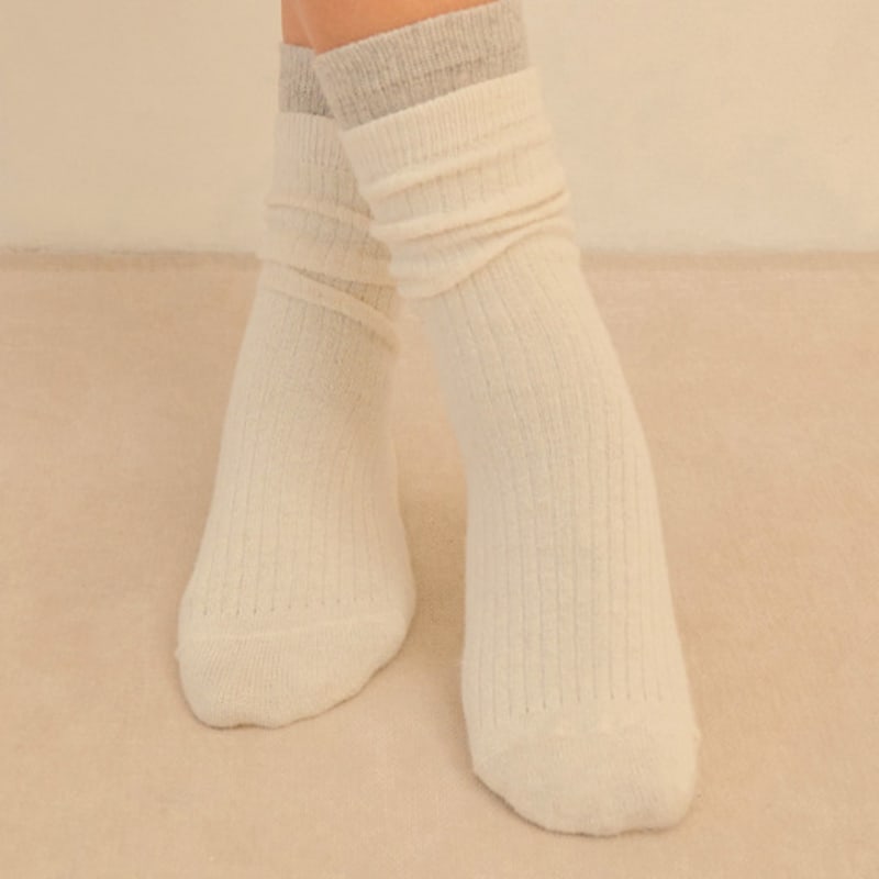MARUN5 Generous Wool Knit Gore Socks