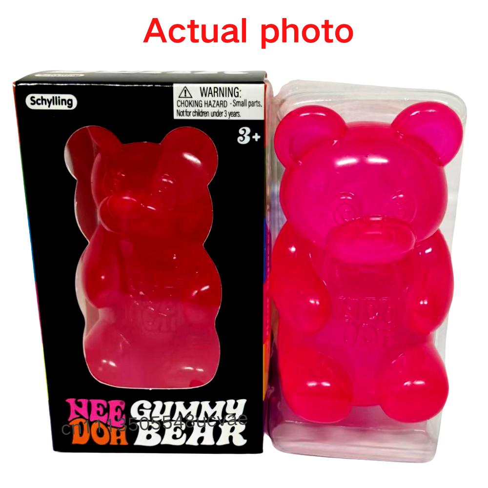Needoh 12cm Big Bear Maltose Pinch Stress Relief Ball Stress Relief Toy Pinch Music Stress Relief Tool Slow Rebound