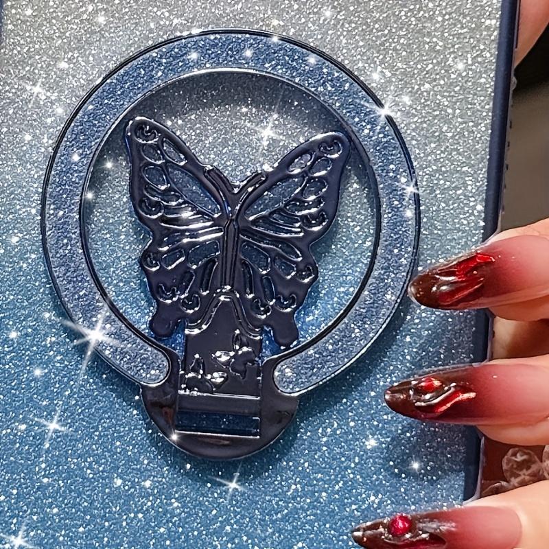 

The Butterfly Adhesive Phone Holder Is Suitable for All Models. Butterfly Shaped Phone Case Desktop Stand, Lazy Support Design синій