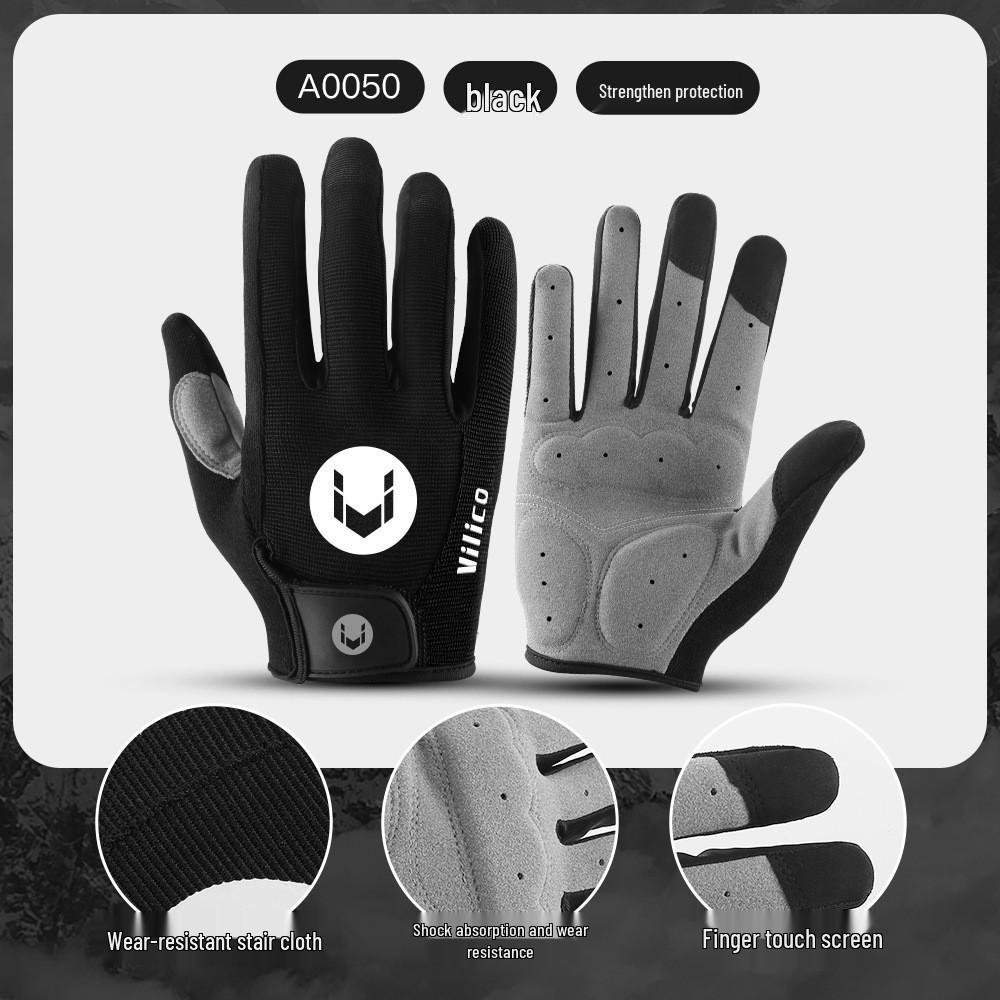 Spring/Summer Outdoor Non-slip Full-Finger Cycling Gloves for Men & Women