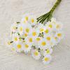 6Pcs Artificial White Daisies Realistic Fake Flower Branch Home Office Wedding Party Table Centerpiece Indoor Outdoor Faux Bloom Plants Decoration