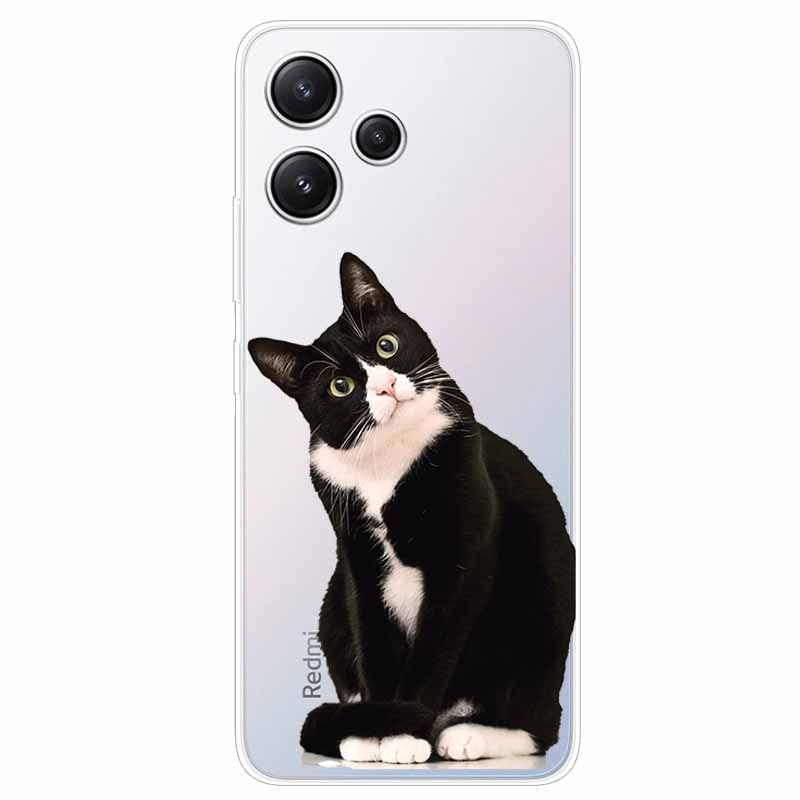 For Xiaomi Redmi 12 Case Flowers Clear TPU Silicon Funda Capa On for Redmi 12 4G / Redmi12 5G Soft Covers Transparent Coque Bags