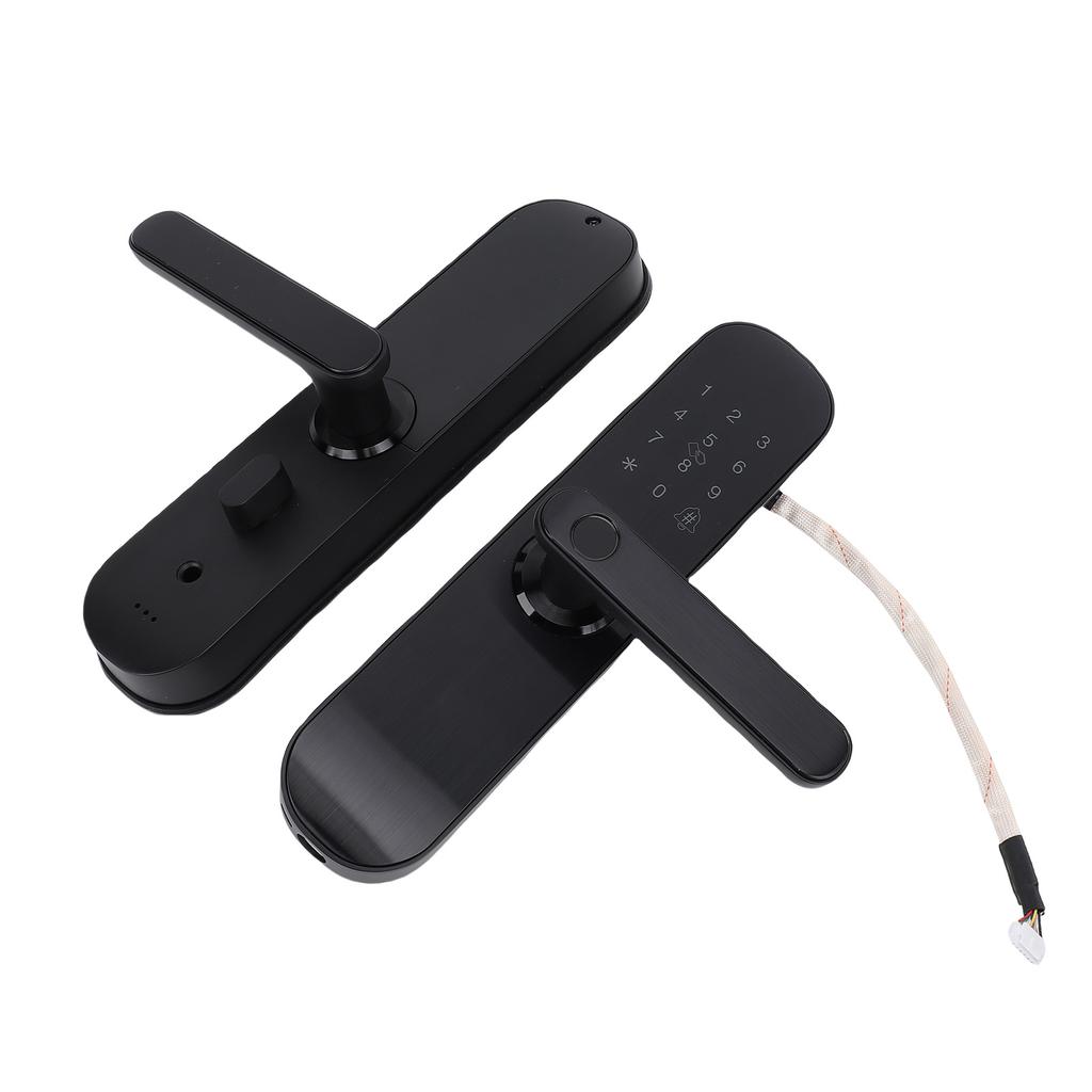Fingerprint Keypad Door Handle Lock App Control Emergency Power Supply Keyless Entry Door Handle Lock for 35mm To 80mm