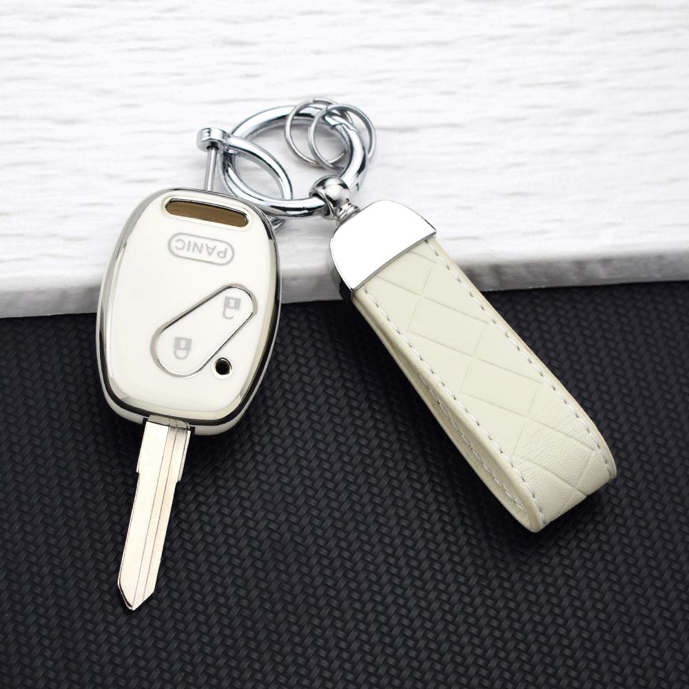 2/3/4 Button TPU Car Key Case Cover for Honda Fit CIVIC JAZZ CR-V Accord Pilot Freed StepWGN Insight Key Shell Bag Key Chain Set