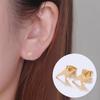 Stainless Steel Lightning Stud Earrings - Korean Fashion, Simple and Stylish Design